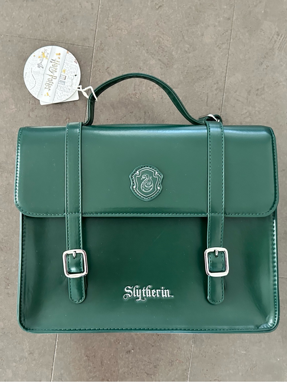 Slytherin Green Satchel Backpack Bag